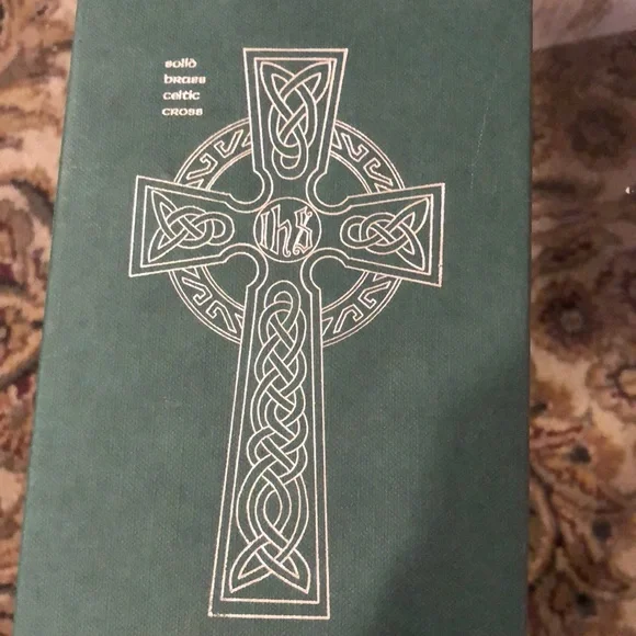 Solid Brass Cross From Ireland - Picture 3 of 5